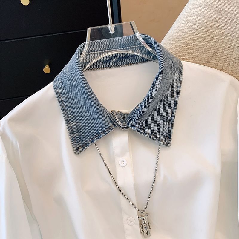 Casual Plain Shawl Collar Shirt