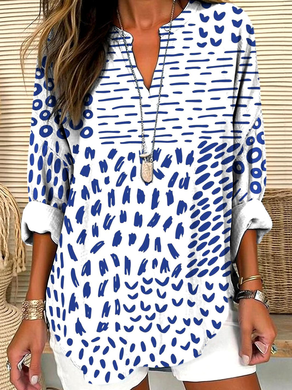 Regular Fit Casual Geometric Shirt