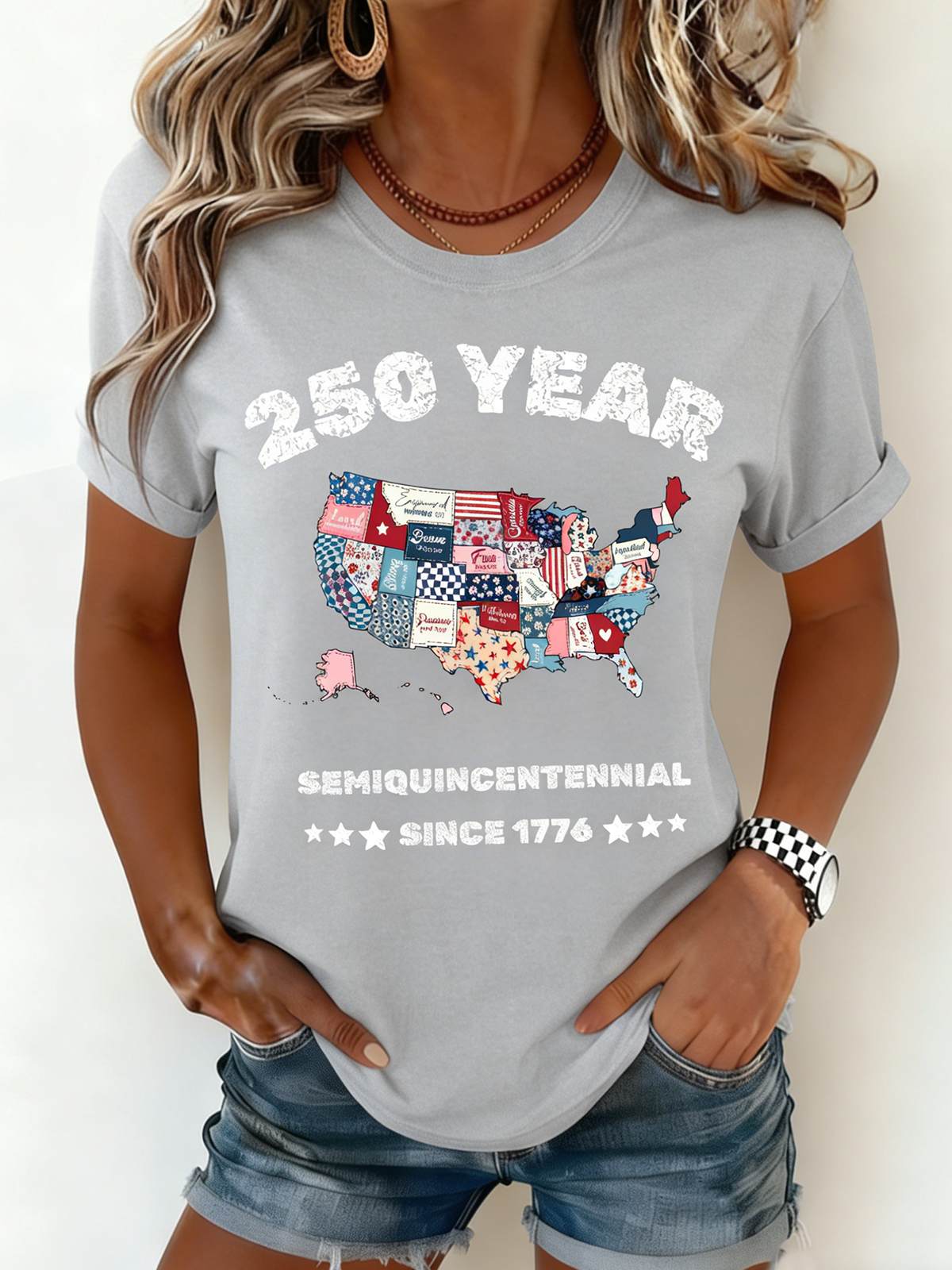 250th anniversary Casual Crew Neck T-Shirt