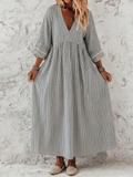 Women's Retro Stripes Print Elegant Dress