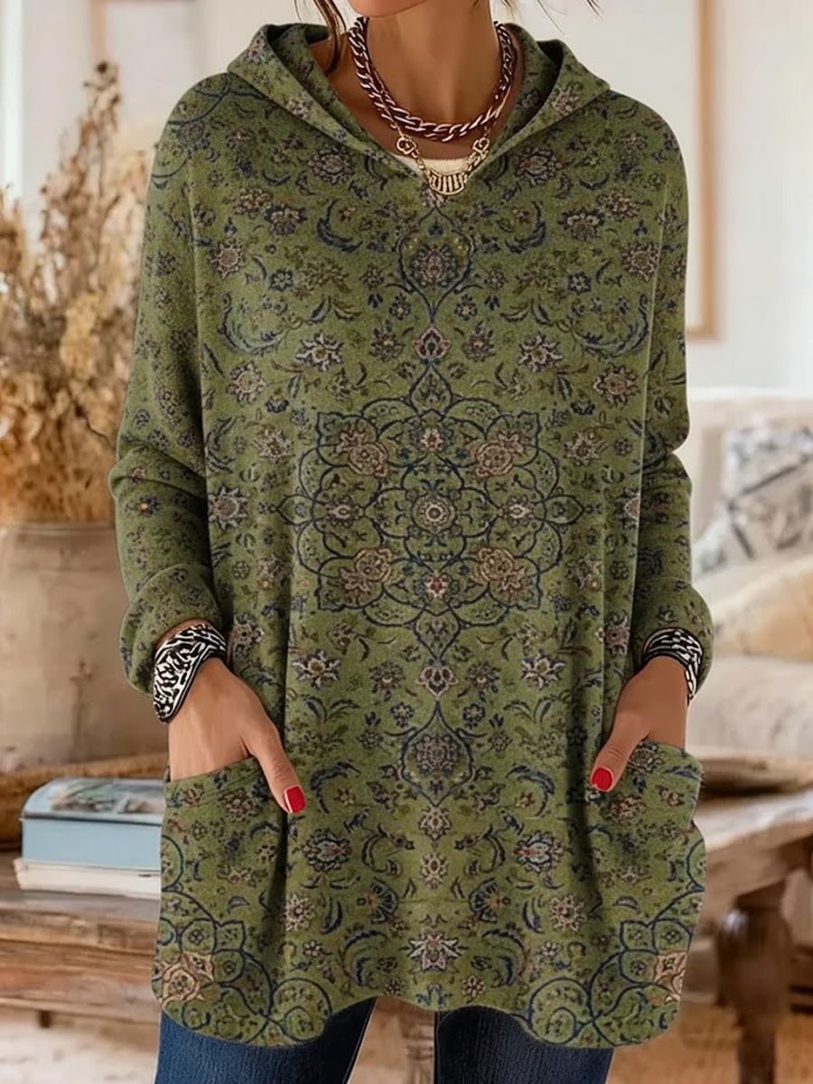 Floral Casual Printing Hoodie