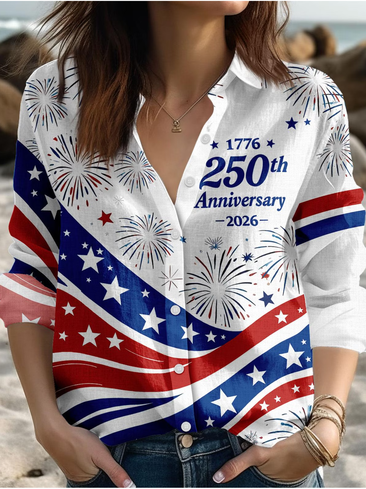 Independence Day USA Anniversary Blouse