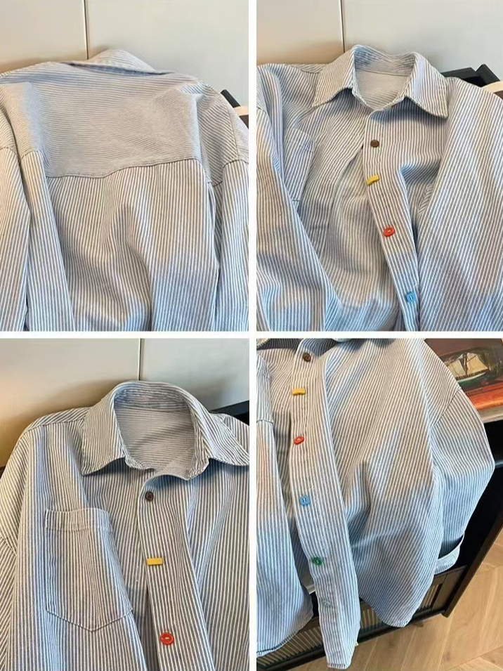 Shawl Collar Loose Cotton Casual Shirt