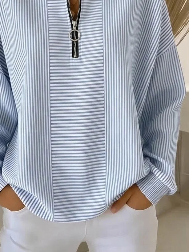 Crew Neck Striped Vintage Sweatshirt