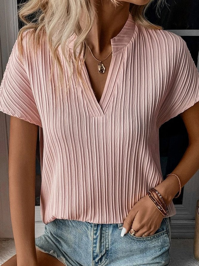 Elegant V Neck Loose T-Shirt
