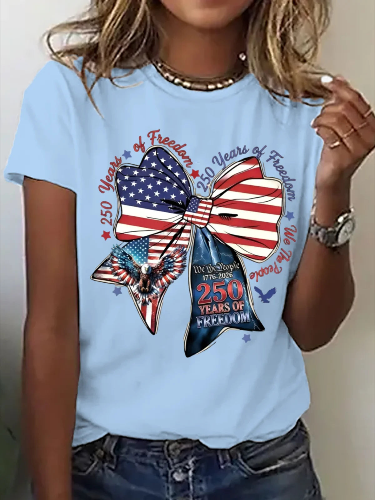 Casual Crew Neck Text Letters Regular Fit T-Shirt