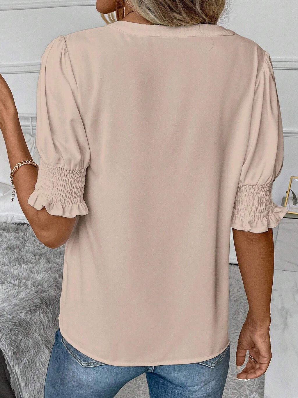 Loose Scramble Notched Casual Shirt