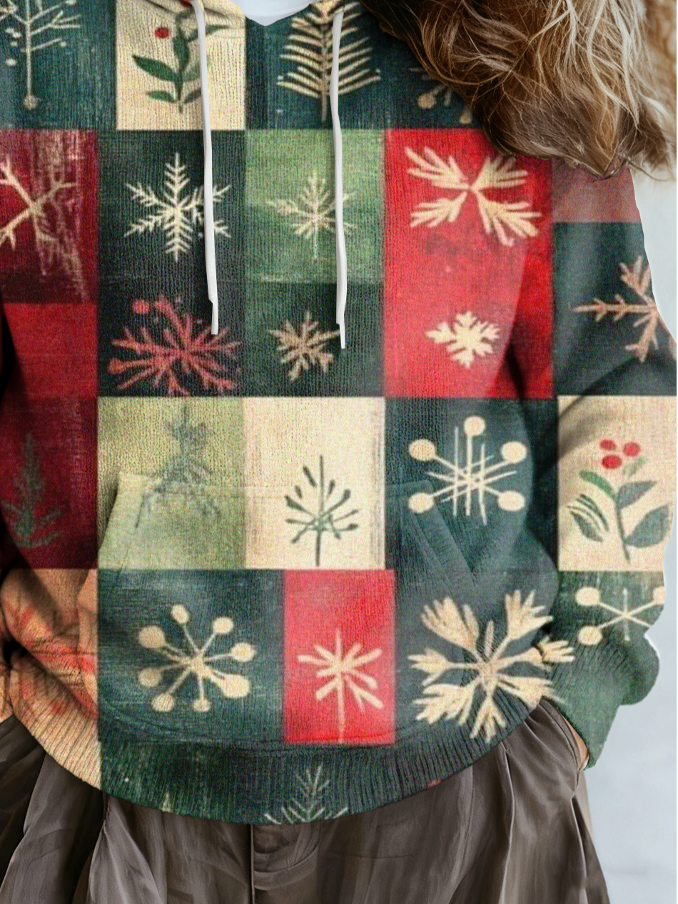 Loose Hoodie Christmas Ethnic Sweater