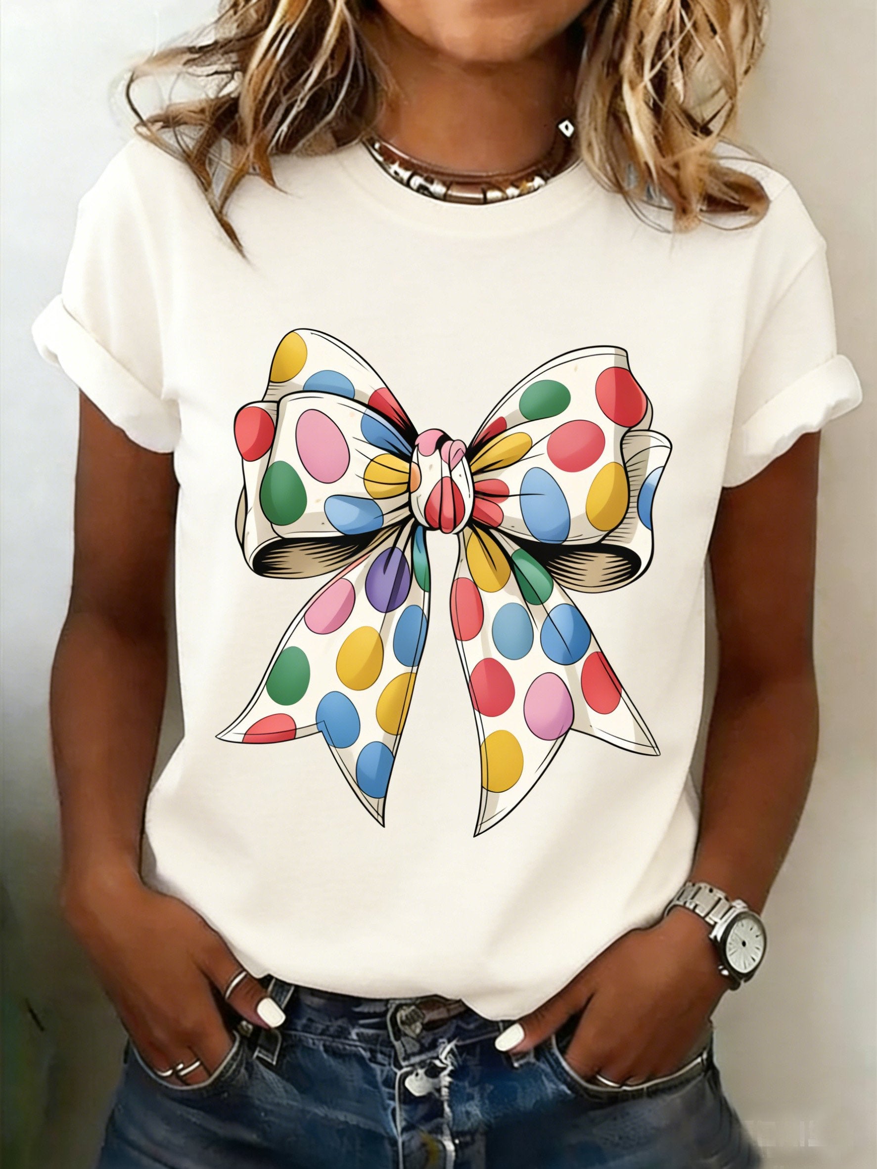 3D Printing Short Sleeve Round Neck Easter Egg Summer Casual T-Shirt