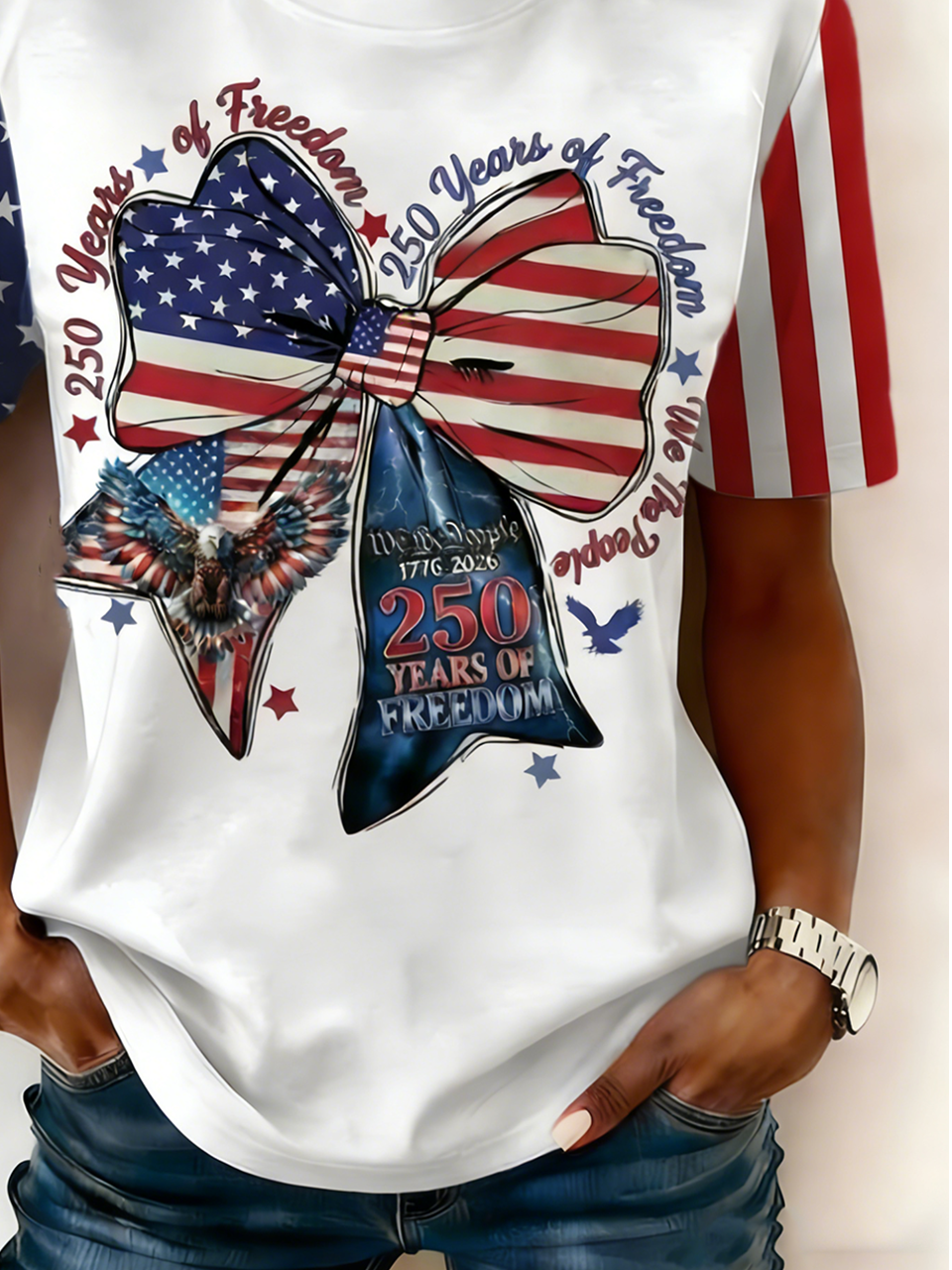 250th anniversary Crew Neck Usa/Us/American Casual T-Shirt