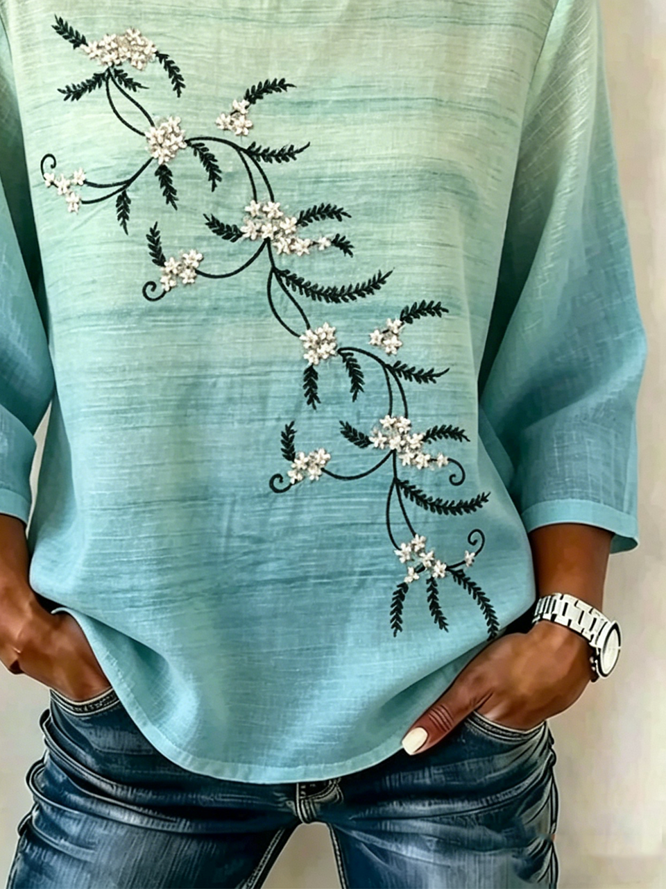 Elegant Loose Cotton And Linen Shirt