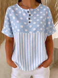 Loose Striped Casual Others T-Shirt