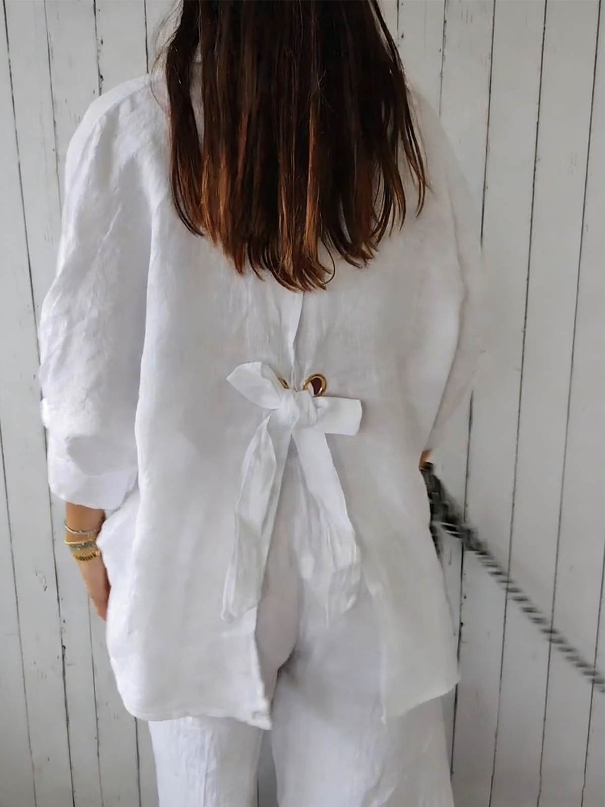 Cotton Casual Buckle Shirt Collar Shirt