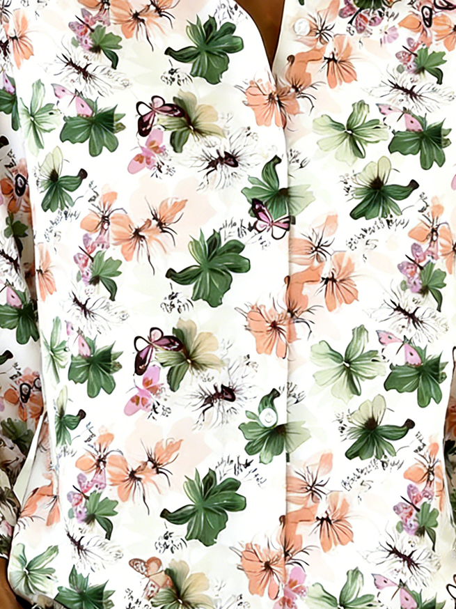 Loose Butterfly Simple Shirt Collar Shirt
