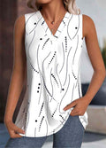 V Neck Loose Street Cotton-Blend Tank Top