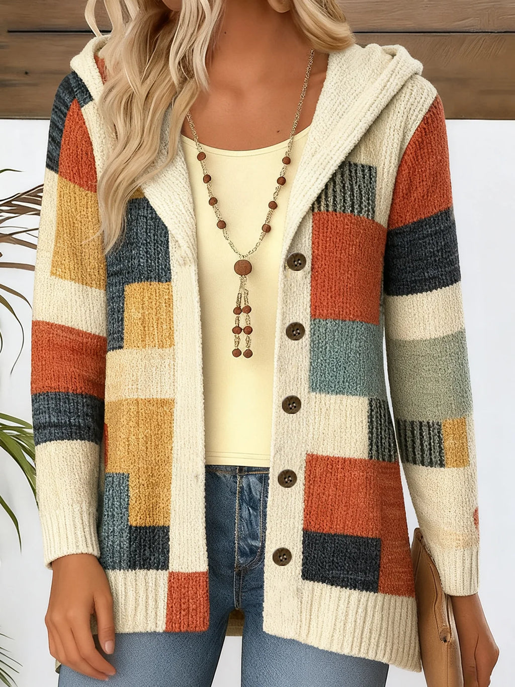 Hoodie Wool/Knitting Simple Cardigan