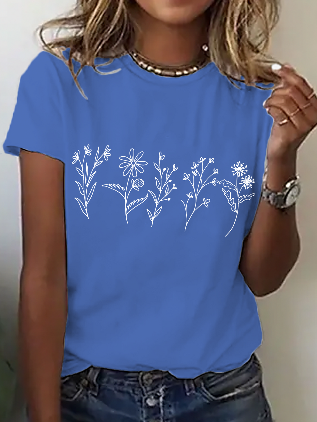 Wildflower Cotton T-Shirtw
