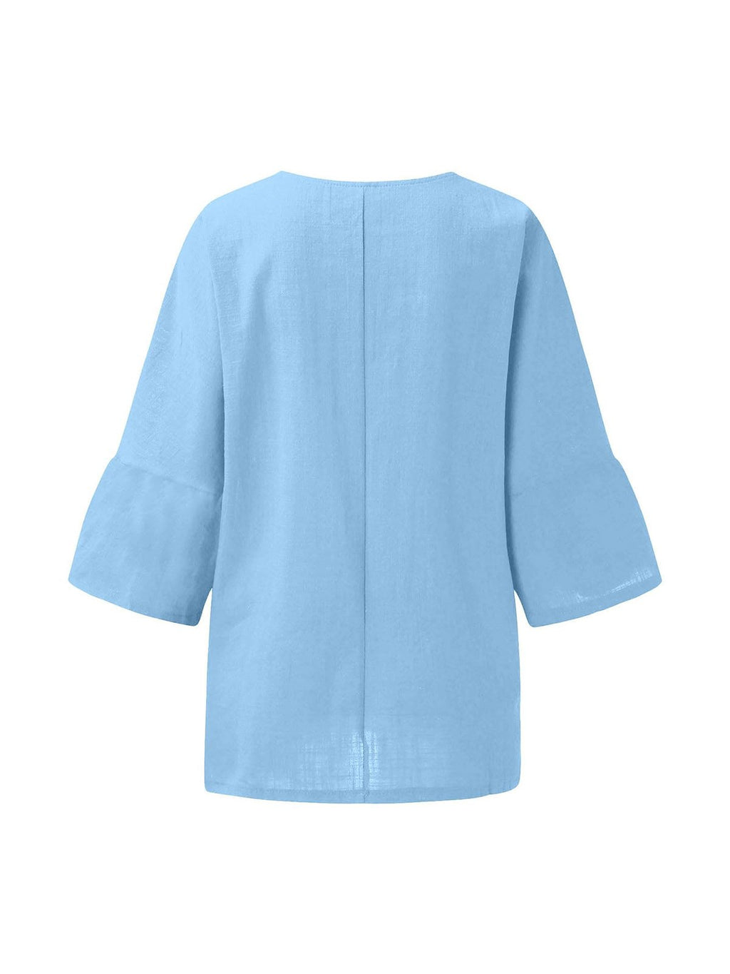 Casual Plain Crew Neck Blouse