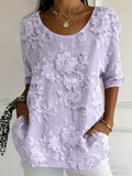 Linen Blend Vintage Loose Shirt