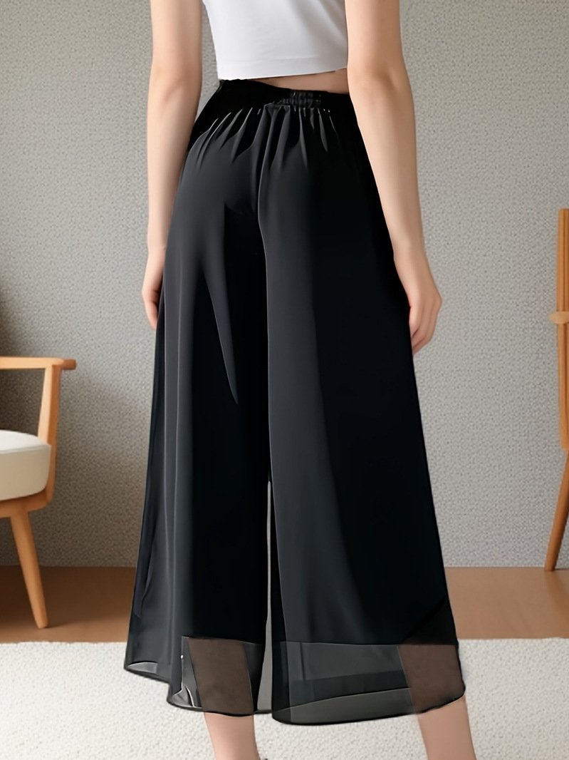 Plain Elegant Loose Pants