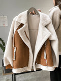 Color Block Vintage Loose Jacket