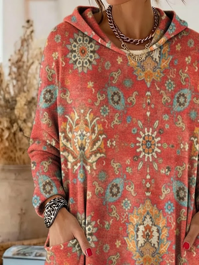 Ethnic Vintage Printing Hoodie Hoodie