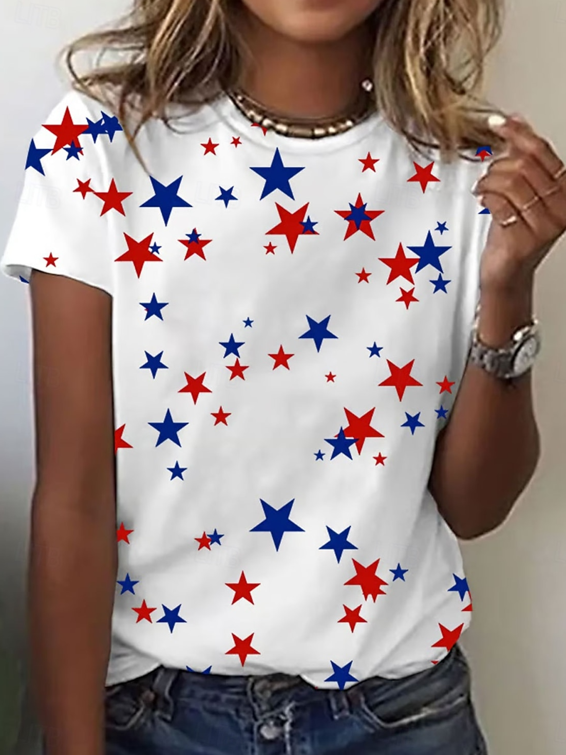 Star Casual Crew Neck Regular Fit T-Shirt