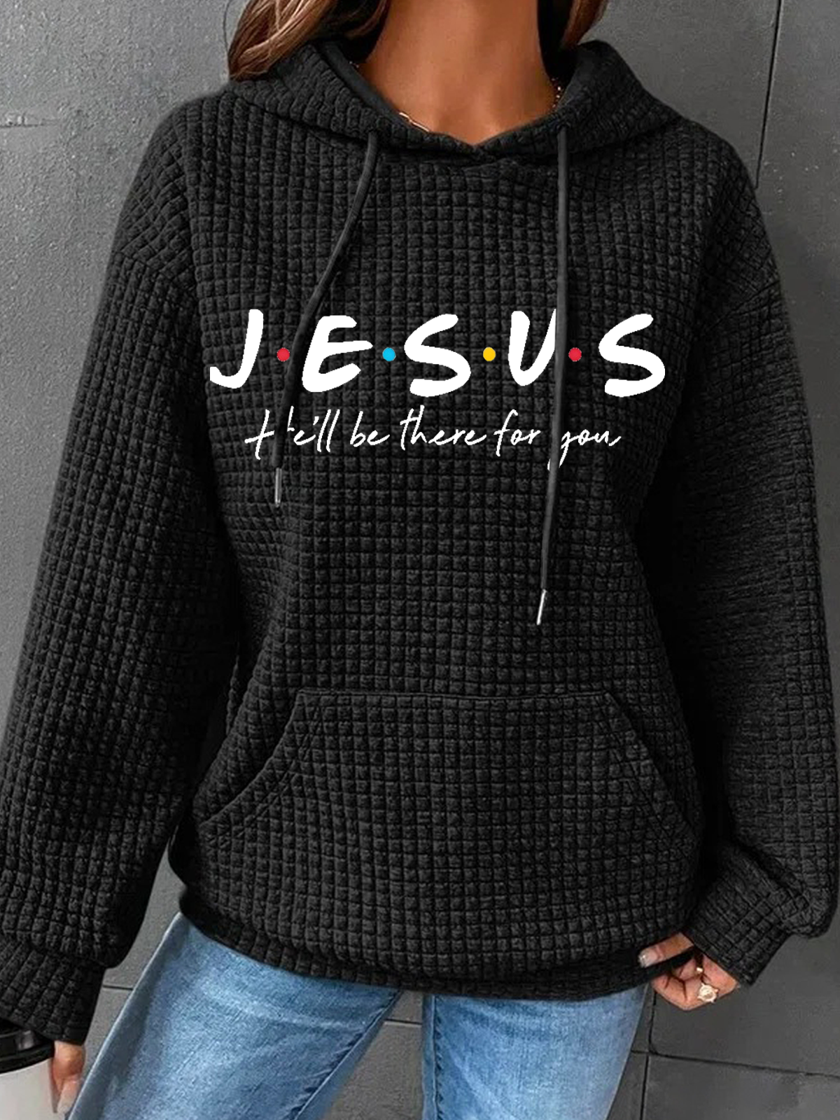 Women'S Jesus He Will Be There For You Printed Loose Casual Hoodie